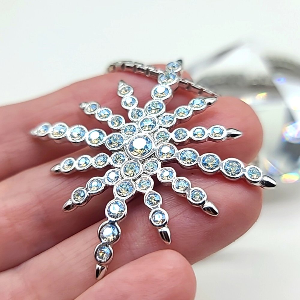 $119 NWOTS! Touchstone by Swarovski Austrian Crystal "Snowflake" Pendant ❄️ - Picture 10 of 12